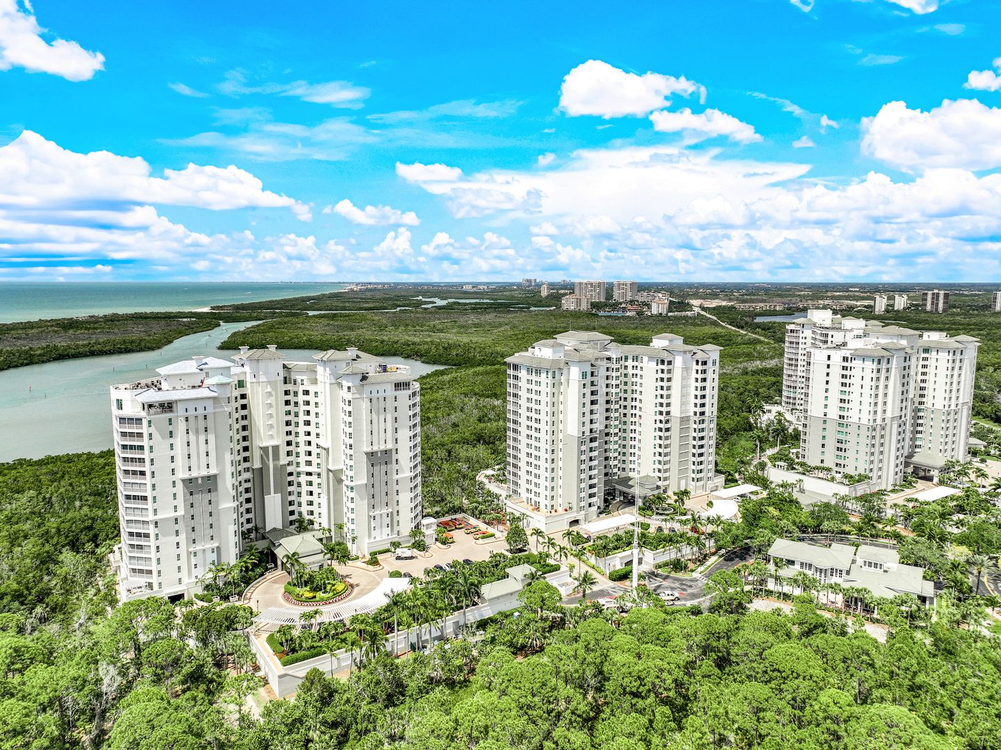 Island Cove condominium towers at The Dunes of Naples