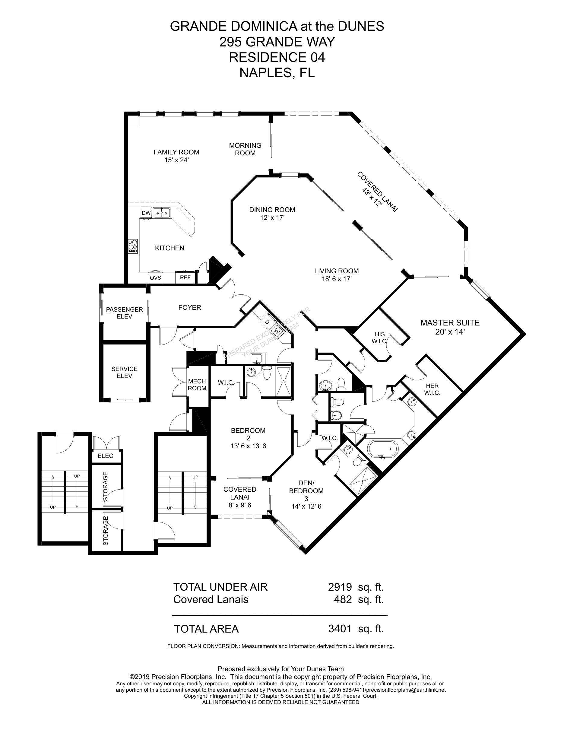 Grande Dominica Standard 04 floor plan at The Dunes of Naples
