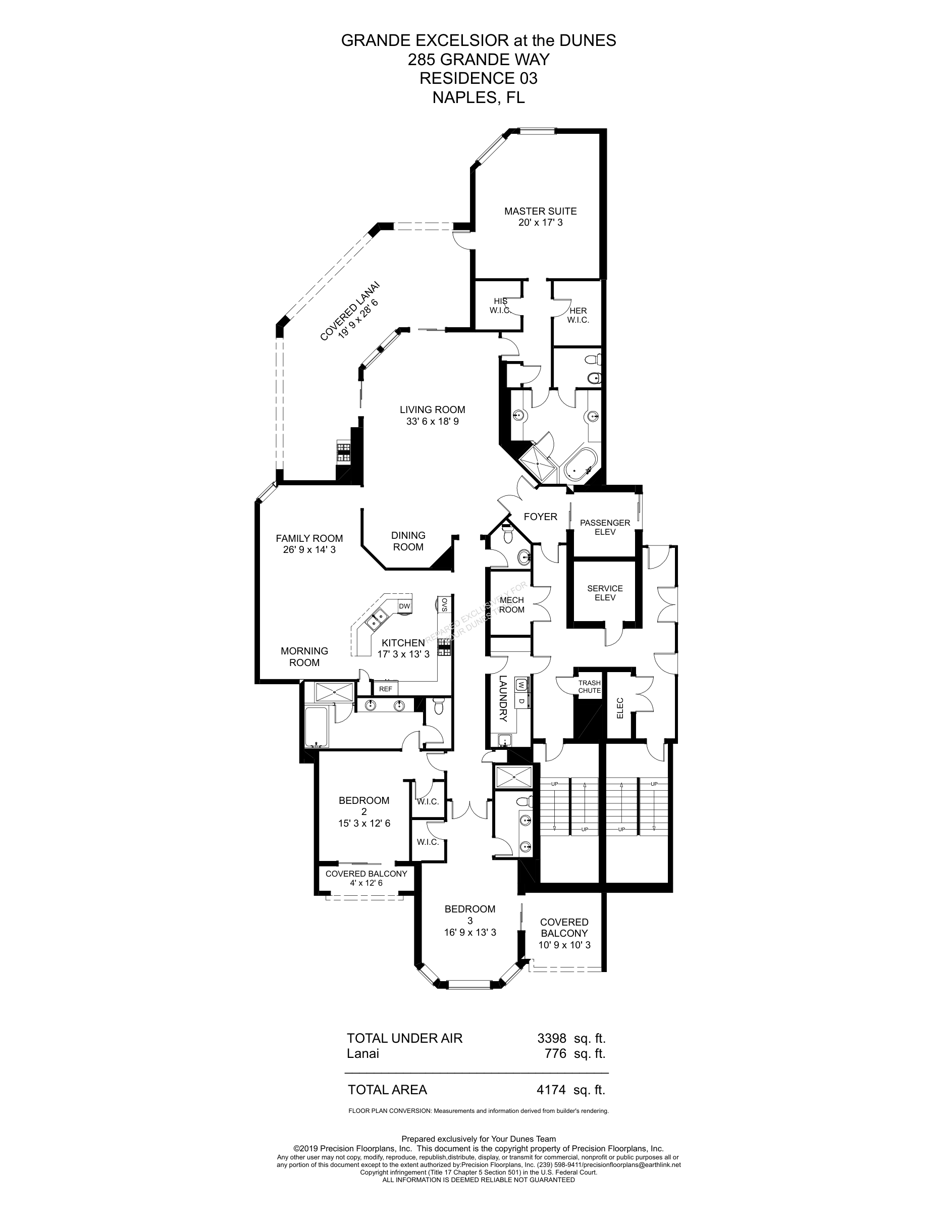 Grande Excelsior Standard 03 floor plan at The Dunes of Naples