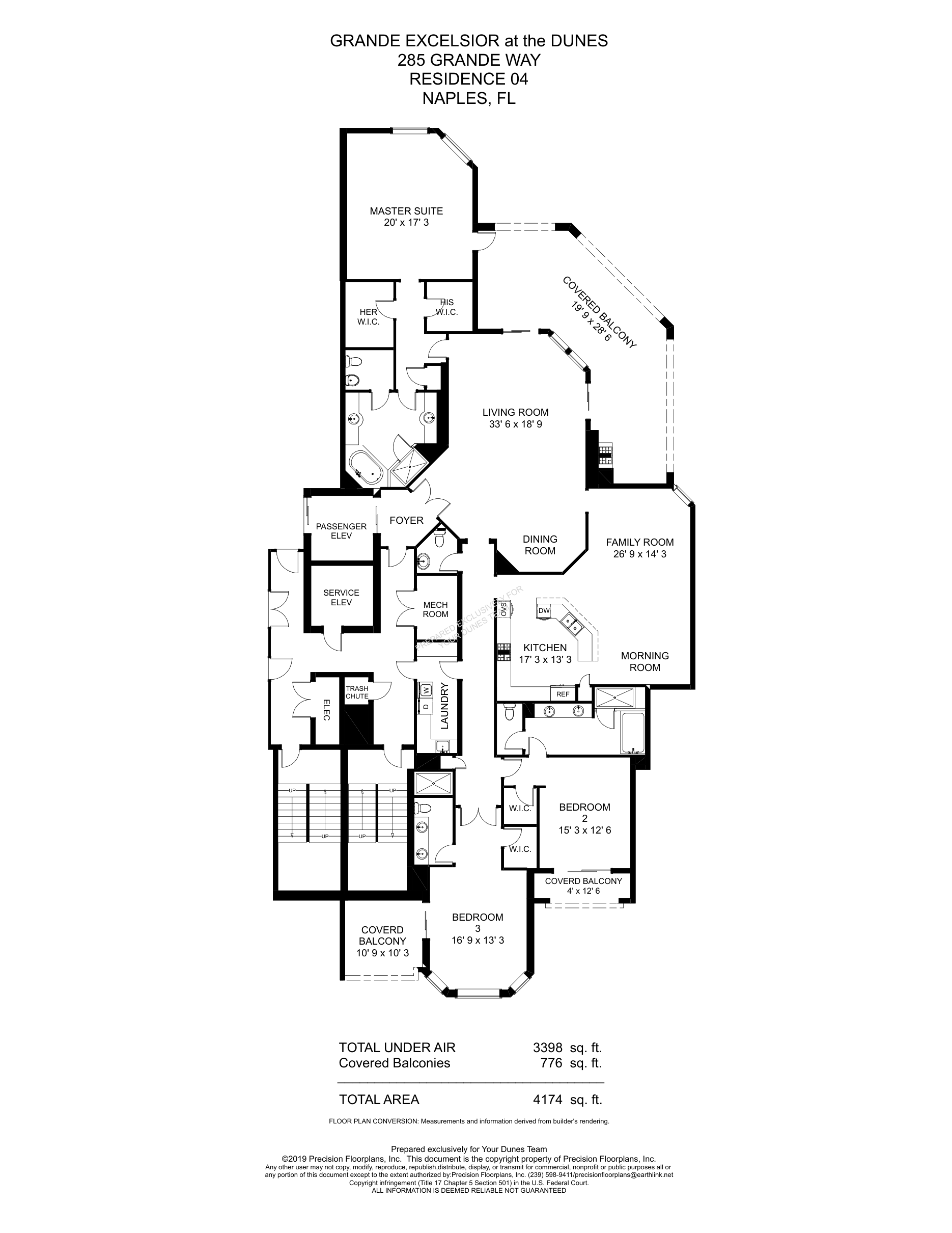 Grande Excelsior Standard 04 floor plan at The Dunes of Naples