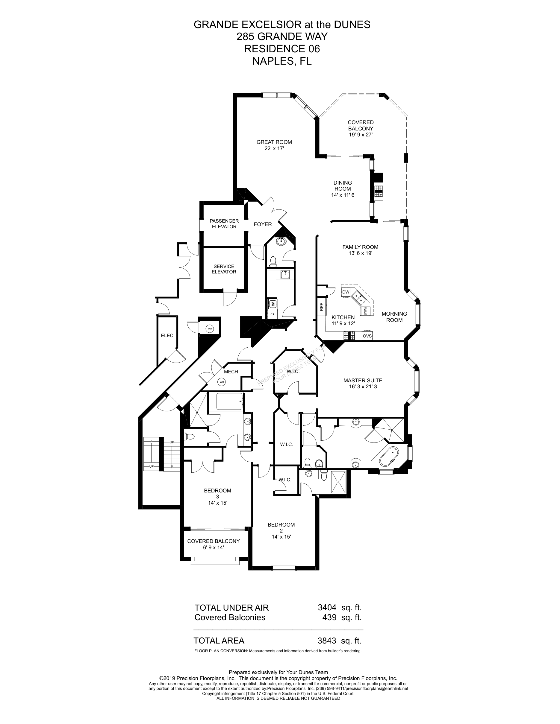 Grande Excelsior Standard 06 floor plan at The Dunes of Naples