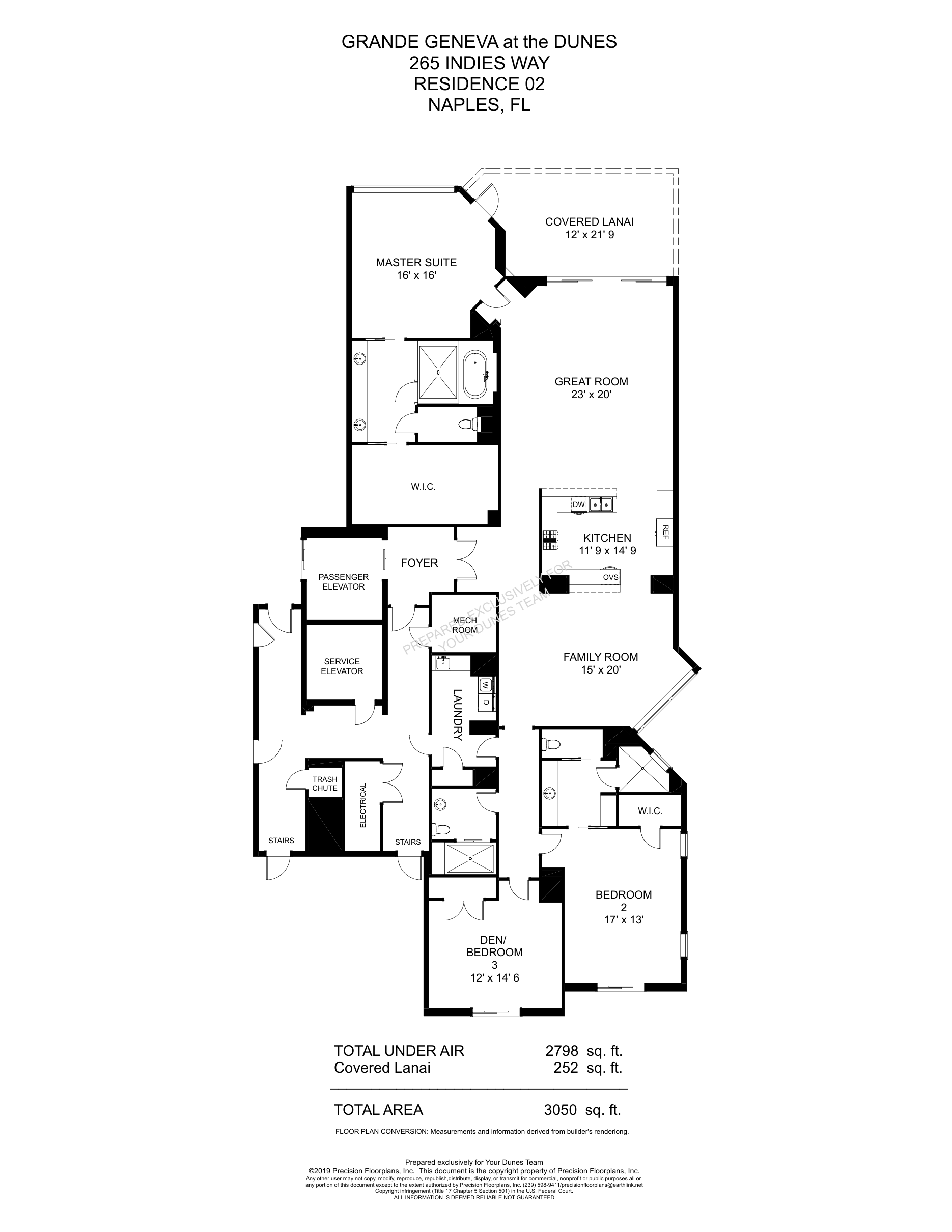 Grande Geneva Standard 02 floor plan at The Dunes of Naples