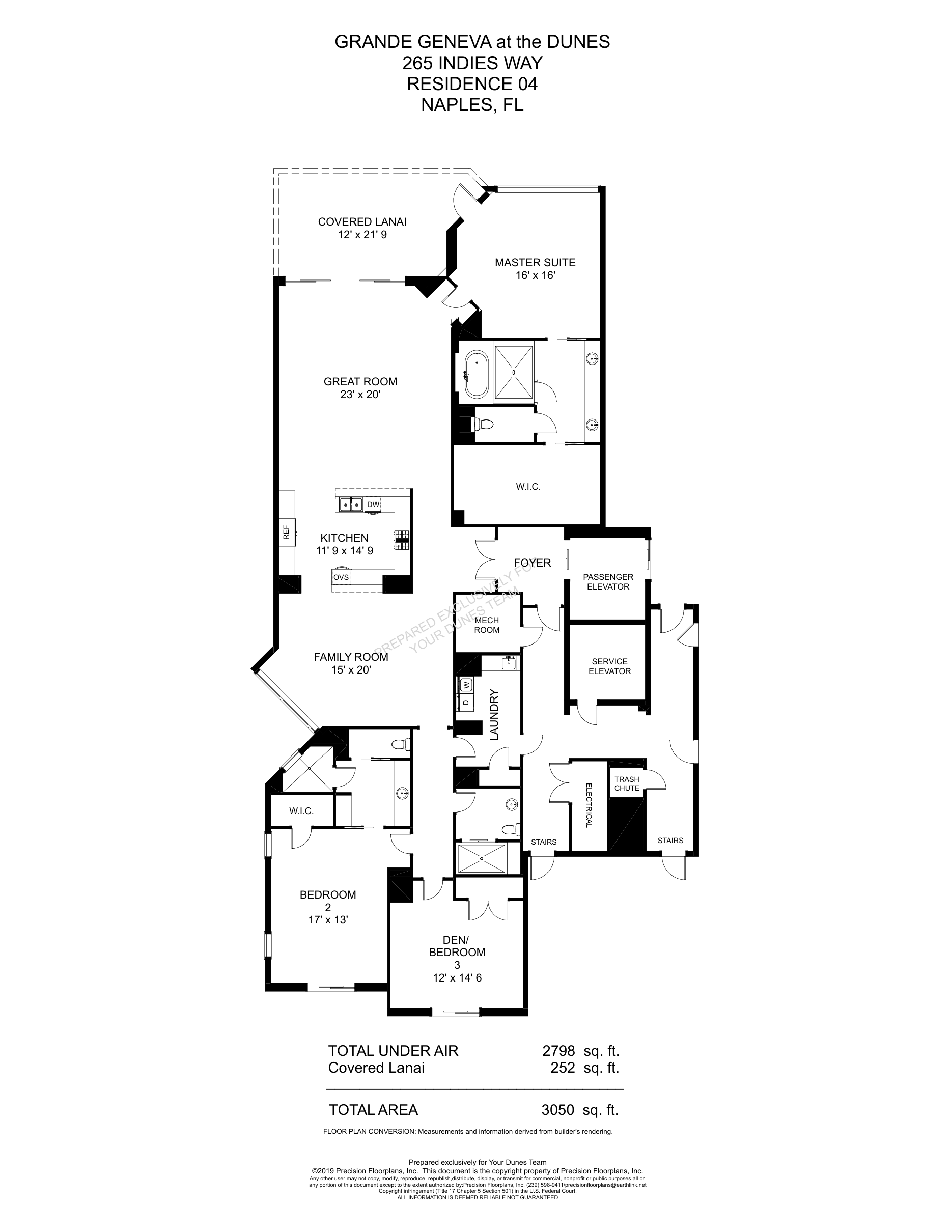 Grande Geneva Standard 04 floor plan at The Dunes of Naples