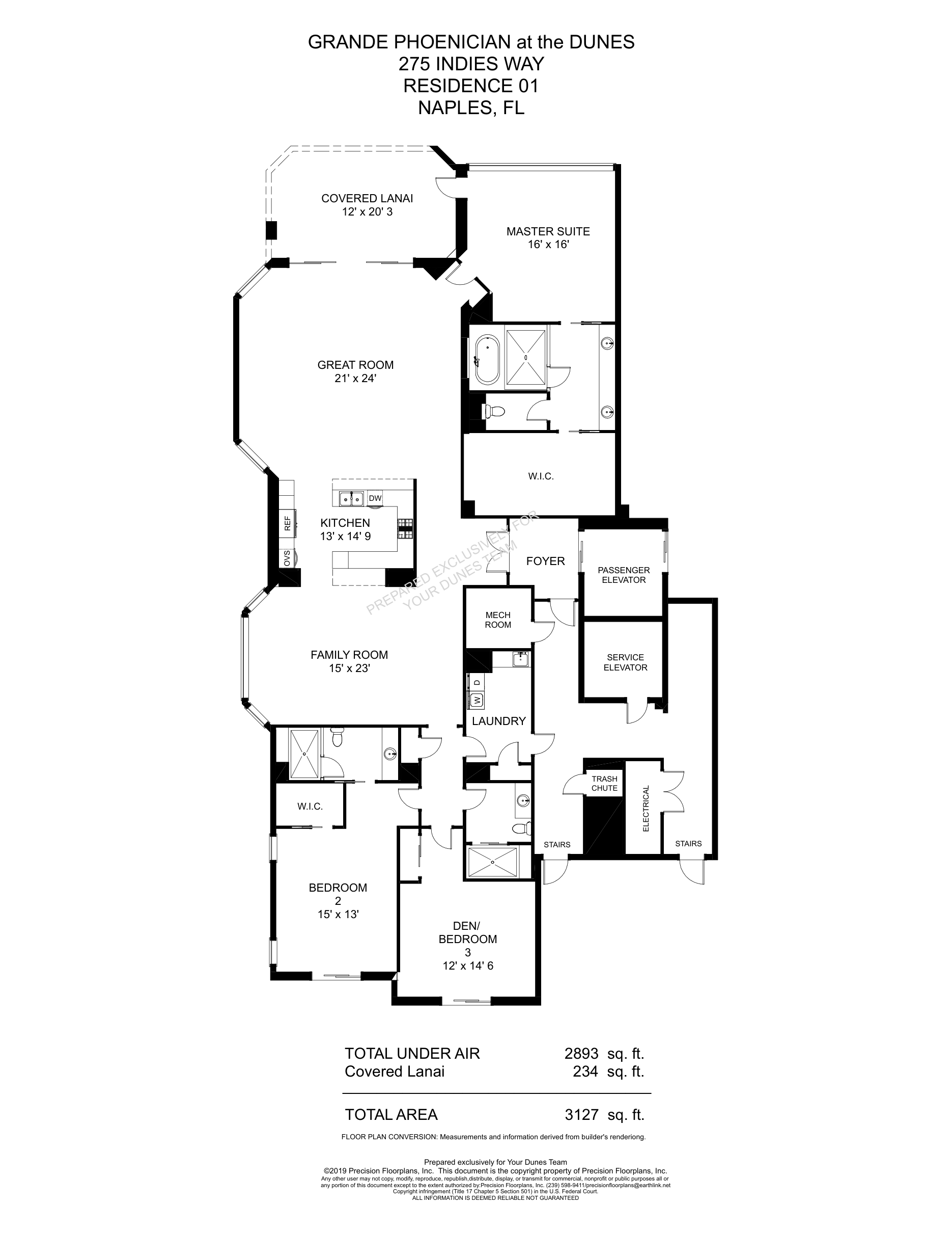 Grande Phoenician Standard 01 floor plan at The Dunes of Naples