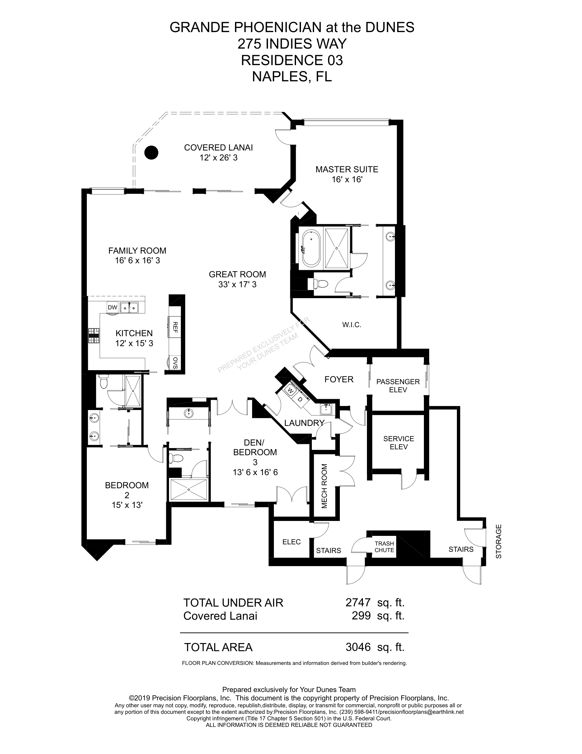 Grande Phoenician Standard 03 floor plan at The Dunes of Naples
