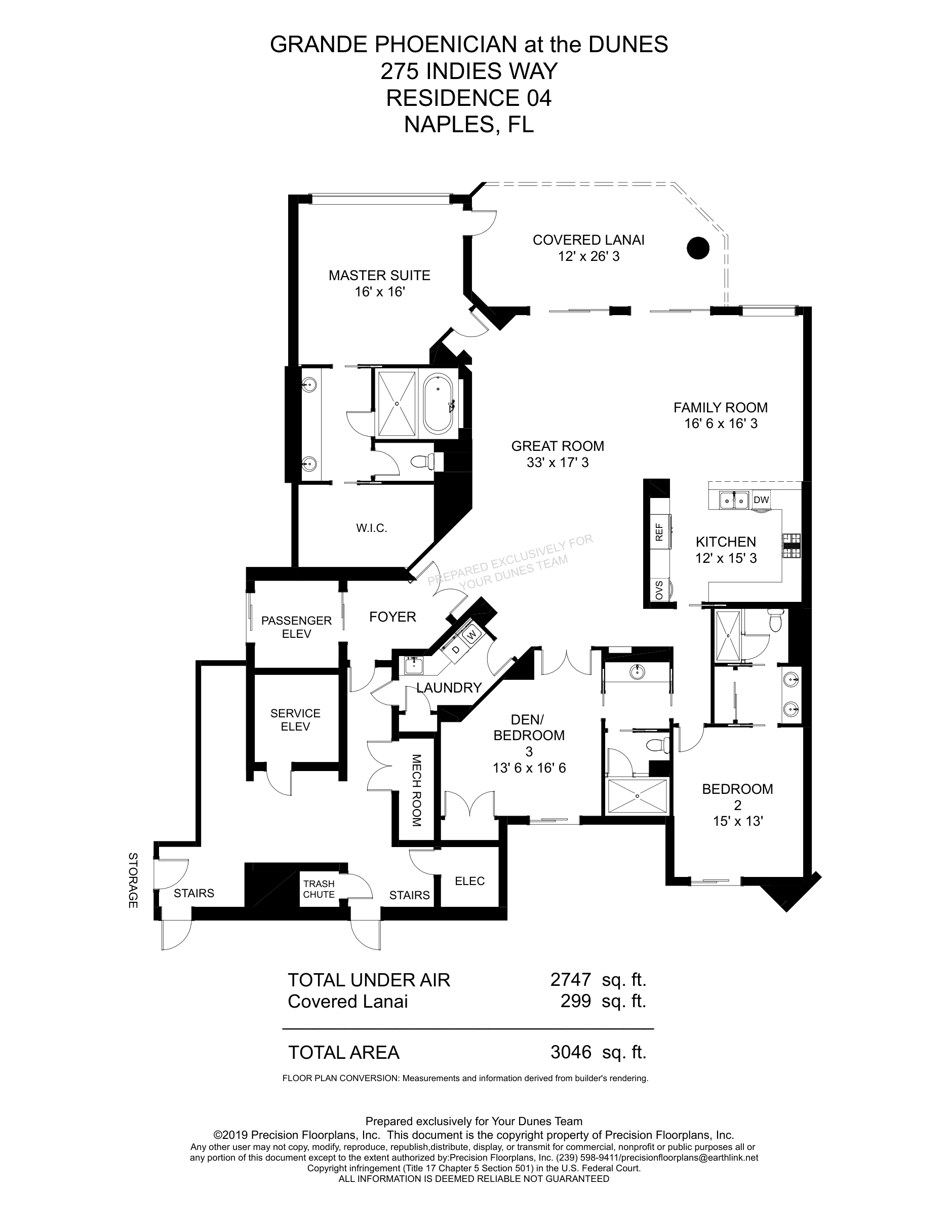 Grande Phoenician Standard 04 floor plan at The Dunes of Naples