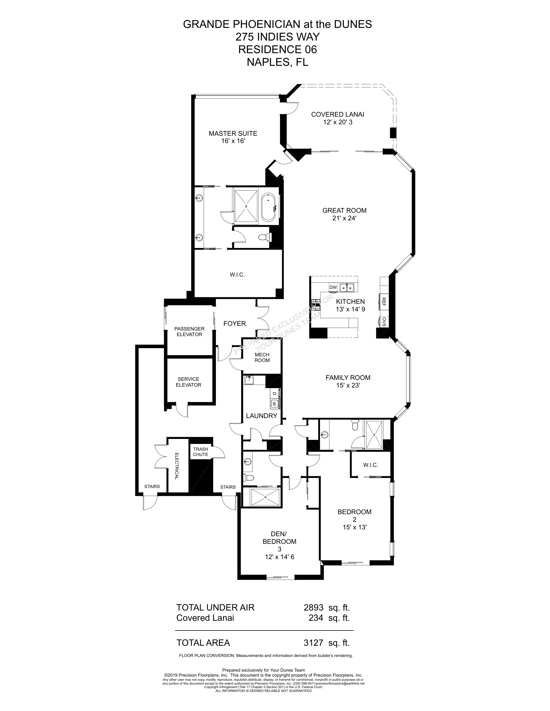 Grande Phoenician Standard 06 floor plan at The Dunes of Naples