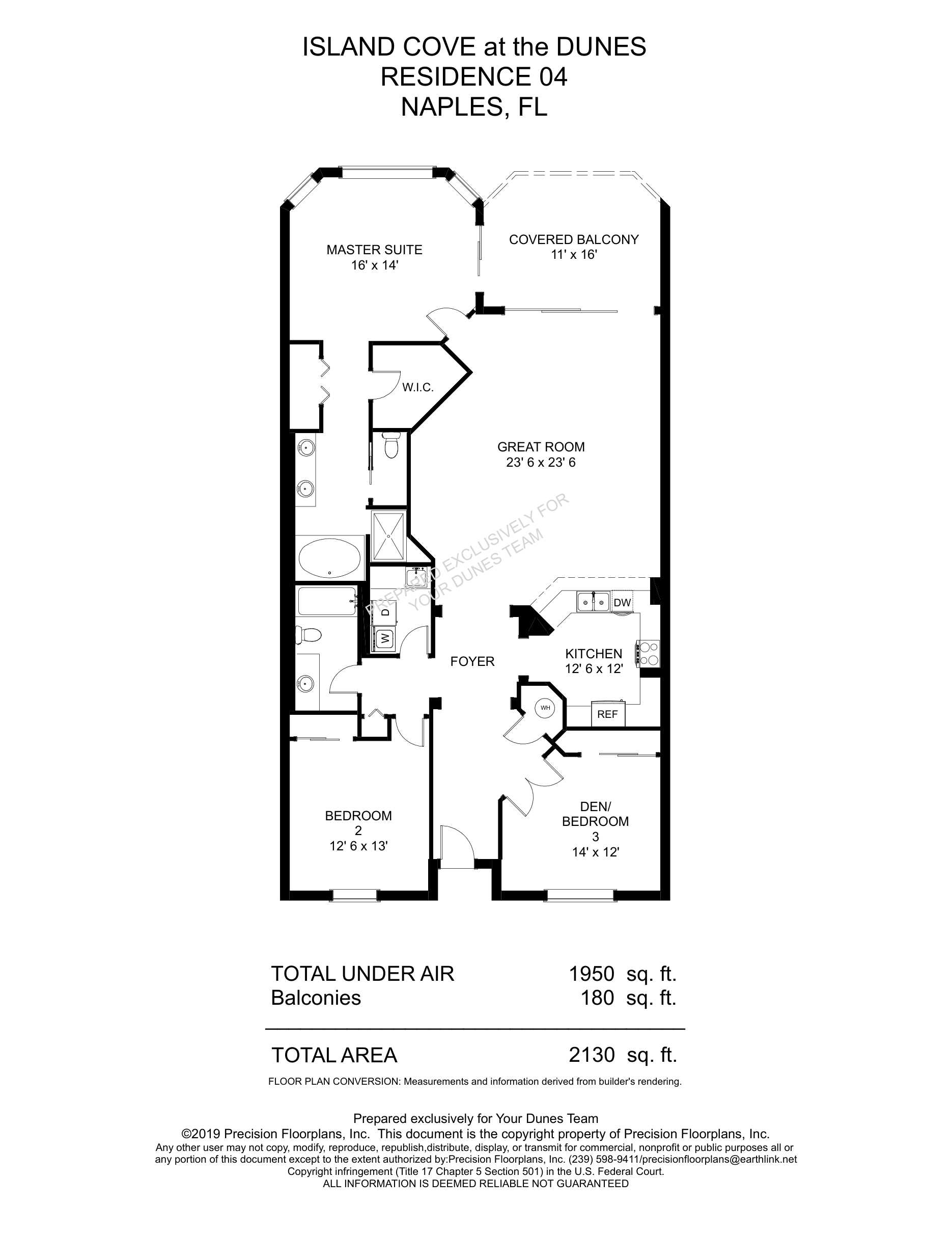 Island Cove Standard 04 floor plan for Antigua, Barbados and Cayman at The Dunes of Naples
