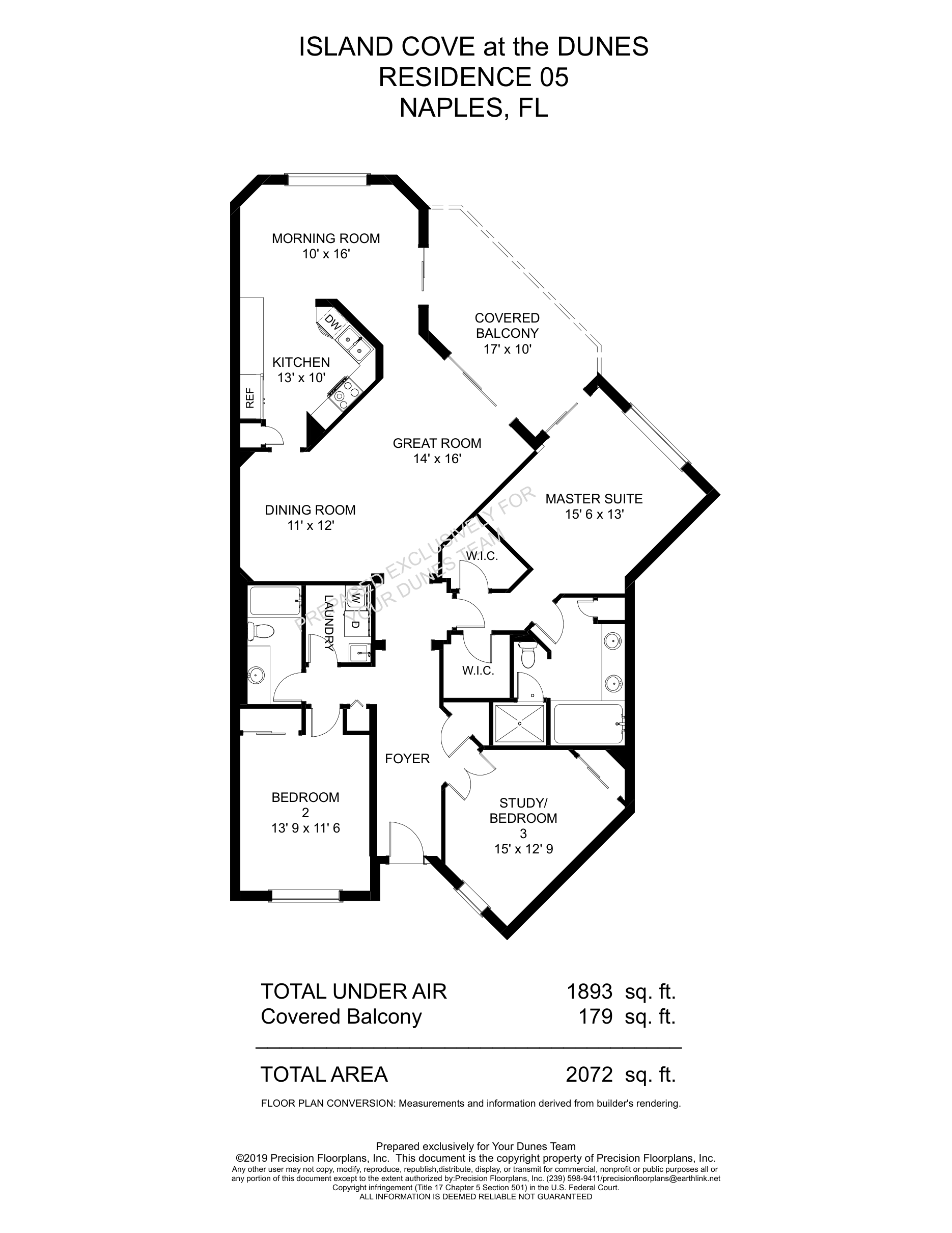 Island Cove Standard 05 floor plan for Antigua, Barbados and Cayman at The Dunes of Naples
