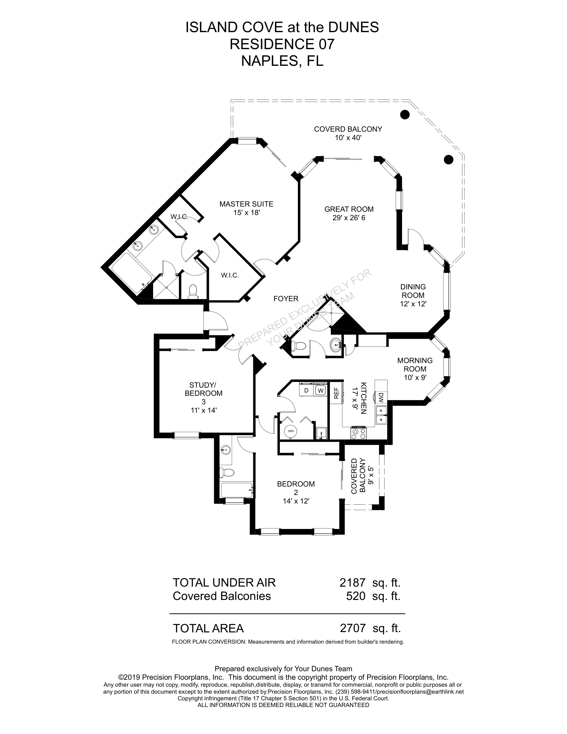 Island Cove Standard 07 floor plan for Antigua, Barbados and Cayman at The Dunes of Naples
