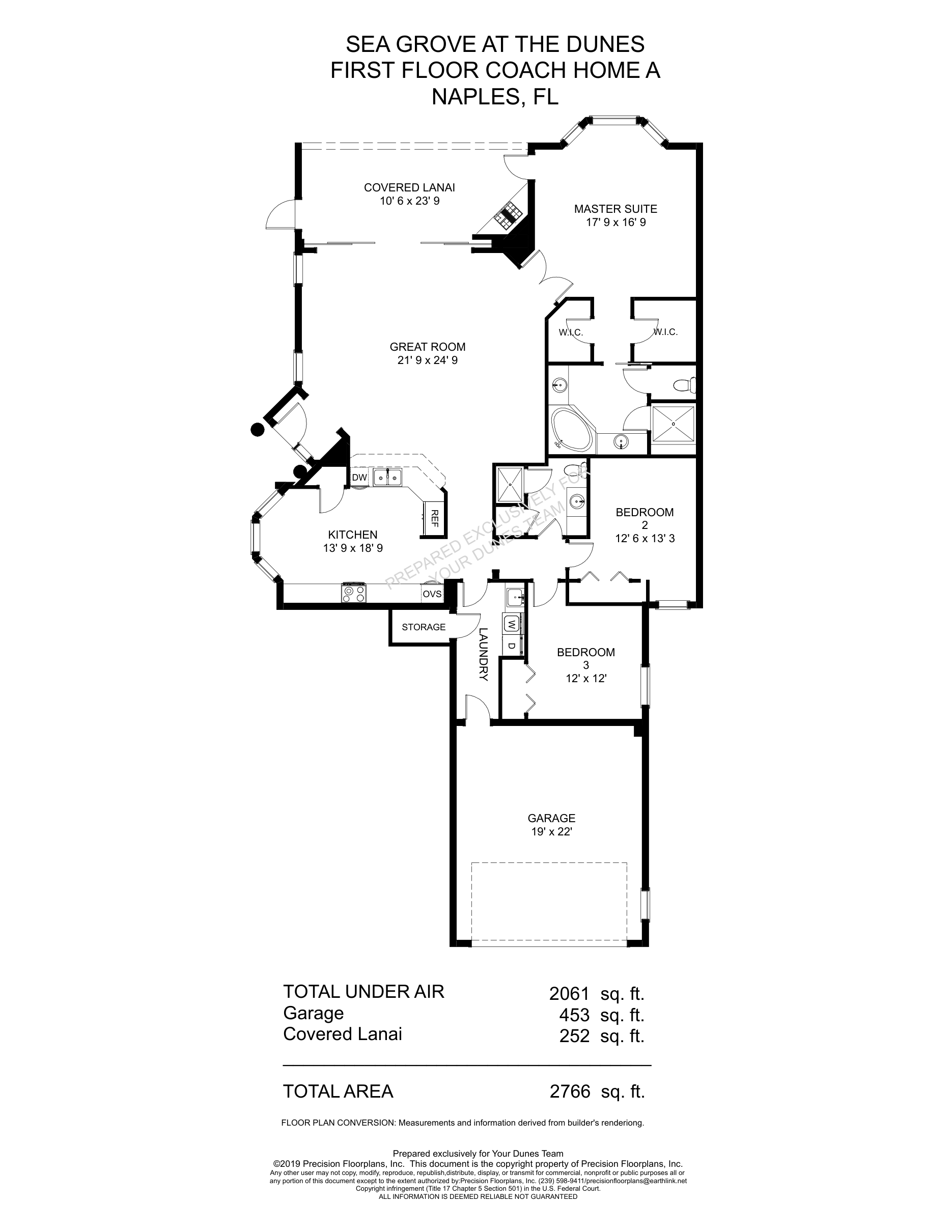 Sea Grove 1st Floor A floor plan at The Dunes of Naples