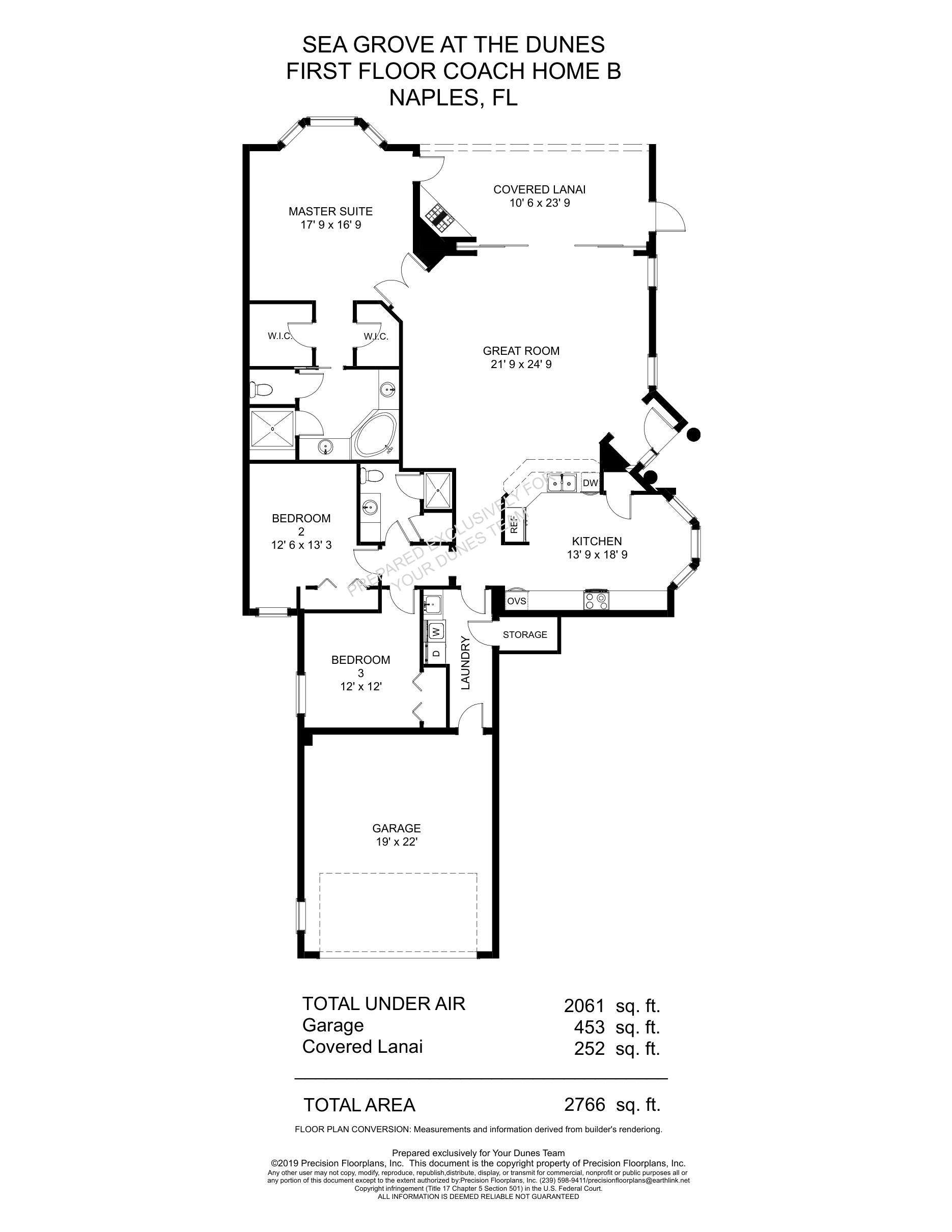 Sea Grove 1st Floor B floor plan at The Dunes of Naples