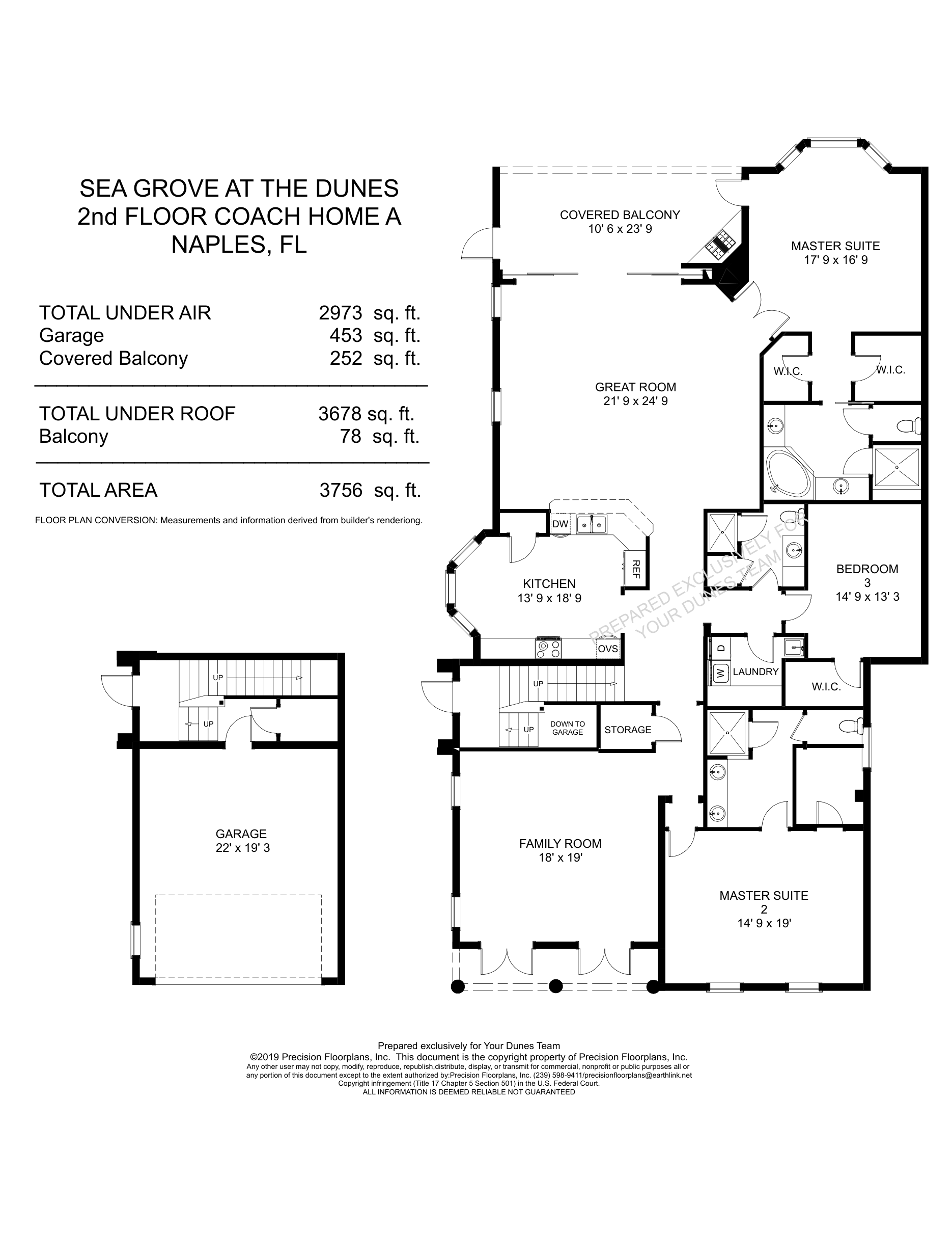 Sea Grove 2nd Floor A floor plan at The Dunes of Naples