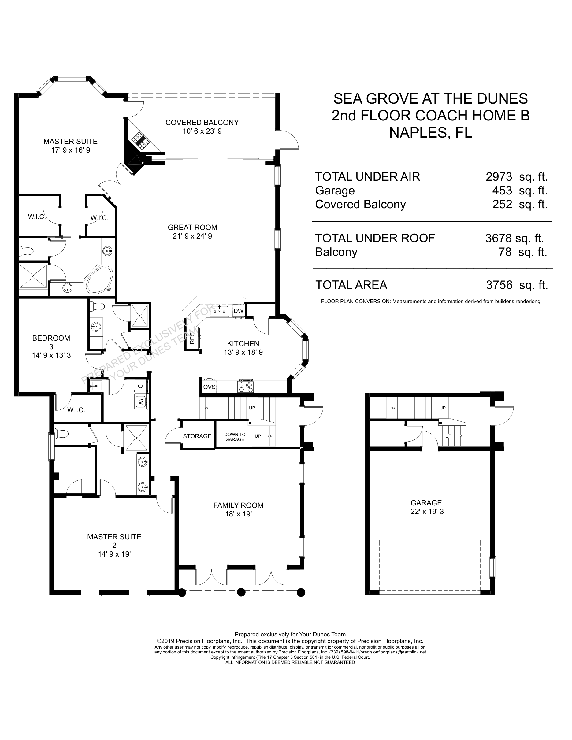 Sea Grove 2nd Floor B floor plan at The Dunes of Naples